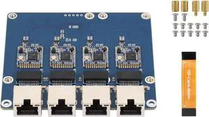 ordinarYone 4 Port PCIe Ethernet Adapter Card Plugs Play for High Bandwidth Applications in Server and Data Center ordinarYone 4 Port PCIe Ethernet Adapter Card Plugs Play for High Bandwidth Applications in Server and Data Center