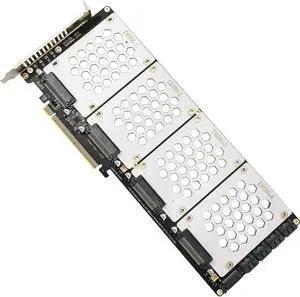 4Slot SFF8639 NVMe Solid Disk to pieceIe X16 Expansion Card, Piece Internal Conversion with Heat Dissipation Pattern 4Slot SFF8639 NVMe Solid Disk to pieceIe X16 Expansion Card, Piece Internal Conversion with Heat Dissipation Pattern
