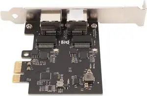 PCIe 2.5G Network Card Dual Port RTL8125B 2500M 1000M Computer Network Adapter Card for Desktop PC PCIe 2.5G Network Card Dual Port RTL8125B 2500M 1000M Computer Network Adapter Card for Desktop PC