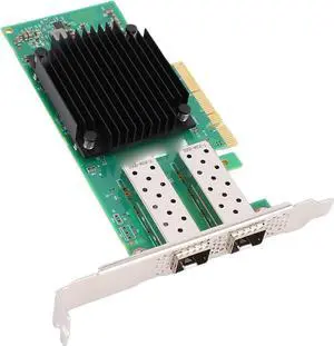 Sanpyl PCI Express 3.0 X8 Network Card, 2 * 25G SFP28 Ports | for 5 EN Chip | 1G/10G/25Gbps | PCIe Power | 2 Port Ethernet Network Card Sanpyl PCI Express 3.0 X8 Network Card, 2 * 25G SFP28 Ports | for 5 EN Chip | 1G/10G/25Gbps | PCIe Power | 2 Port Ethernet Network Card