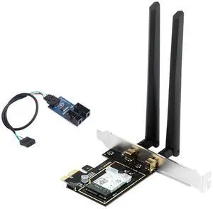 Triple Band VViFi6E AX210 Wirreless Network Card Adaptier 2.4G/5GHz/6GHz 802.11AX BIIuetuoth 5.3 PCI-E VViFi with Accessory for PC Triple Band VViFi6E AX210 Wirreless Network Card Adaptier 2.4G/5GHz/6GHz 802.11AX BIIuetuoth 5.3 PCI-E VViFi with Accessory for PC
