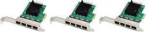 3X Pci-E X1 Gigabit Network Card Pci-Express 4 Port Ethernet Network Card Rtl8111F Ethernet LAN Card 3X Pci-E X1 Gigabit Network Card Pci-Express 4 Port Ethernet Network Card Rtl8111F Ethernet LAN Card