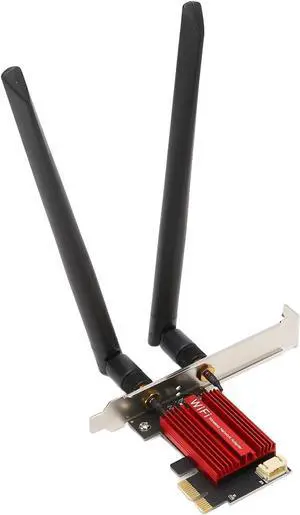 Septpenta WiFi Card, 5374Mbps Pcie WiFi 6e Card, MU MIMO Transmissi Technology, Triband 6G/5.8G/2.4Ghz Heat Sink PCI e Wireless Network Cards Septpenta WiFi Card, 5374Mbps Pcie WiFi 6e Card, MU MIMO Transmissi Technology, Triband 6G/5.8G/2.4Ghz Heat Sink PCI e Wireless Network Cards
