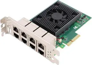 GOWENIC Gigabit PCIe Network Card 8 Ports, RJ45 Ethernet NIC Adapter with Aluminum Heat Sinks and Gold Plated Connectors, for Linux VMWare Freebsd GOWENIC Gigabit PCIe Network Card 8 Ports, RJ45 Ethernet NIC Adapter with Aluminum Heat Sinks and Gold Plated Connectors, for Linux VMWare Freebsd