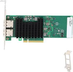 Dual Port 10GbE RJ45 PCI E Ethernet Server Adapter Network Card, Ideal for Virtualization and Gaming Dual Port 10GbE RJ45 PCI E Ethernet Server Adapter Network Card, Ideal for Virtualization and Gaming