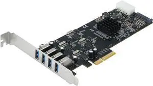 PCIe 4 to USB3.0 Adapter Card with Four Fast Speed Channel for PC Upgrades PCIe 4 to USB3.0 Adapter Card with Four Fast Speed Channel for PC Upgrades