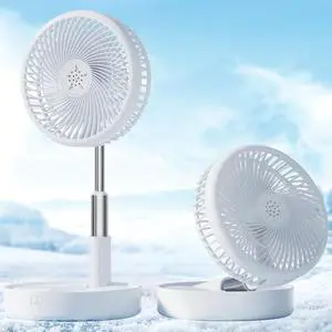 Primevolve Battery Operated Fan,Portable Rechargeable USB Floor Table Desk Fan, Pedestal Fan for Camping Travel, White 7.7" Primevolve Battery Operated Fan,Portable Rechargeable USB Floor Table Desk Fan, Pedestal Fan for Camping Travel, White 7.7"