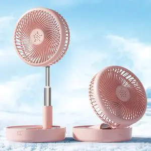 Primevolve Battery Operated Fan,Portable Rechargeable USB Floor Table Desk Fan, Pedestal Fan for Camping Travel, Pink 7.7" Primevolve Battery Operated Fan,Portable Rechargeable USB Floor Table Desk Fan, Pedestal Fan for Camping Travel, Pink 7.7"