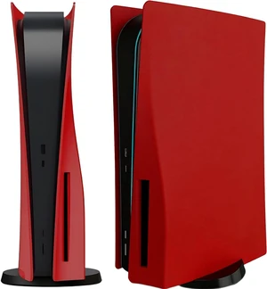 PS5 Console Replacement Shell, Megadream Hard ABS Shockproof Anti-Scratch Dustproof Case Cover Replace Faceplate Compatible with PlayStation 5 Disc Edition - Red PS5 Console Replacement Shell, Megadream Hard ABS Shockproof Anti-Scratch Dustproof Case Cover Replace Faceplate Compatible with PlayStation 5 Disc Edition - Red