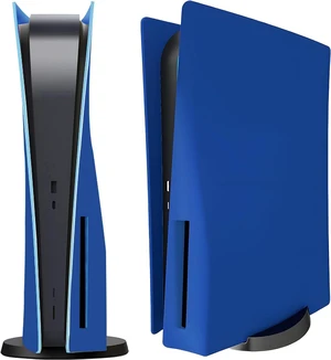 PS5 Console Replacement Shell, Megadream Hard ABS Shockproof Anti-Scratch Dustproof Case Cover Replace Faceplate Compatible with PlayStation 5 Disc Edition - Blue PS5 Console Replacement Shell, Megadream Hard ABS Shockproof Anti-Scratch Dustproof Case Cover Replace Faceplate Compatible with PlayStation 5 Disc Edition - Blue
