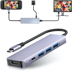 VVG USB-C HDMI 5 in 1 Hub, 4K 60Hz Output, Type-C 100W PD Rapid Charging, 1 x USB 3.0 + 2 x USB 2.0 Ports, 5 Gbps Ultra Fast Data Transfer, Slim Hub USB 4, Thunderbolt 3, 4, Window, MacOS, Linux, IOS VVG USB-C HDMI 5 in 1 Hub, 4K 60Hz Output, Type-C 100W PD Rapid Charging, 1 x USB 3.0 + 2 x USB 2.0 Ports, 5 Gbps Ultra Fast Data Transfer, Slim Hub USB 4, Thunderbolt 3, 4, Window, MacOS, Linux, IOS