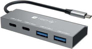 Techly 620478 USB3.2 Hub 2 USB-A Ports and 2 USB-C Ports Silver Techly 620478 USB3.2 Hub 2 USB-A Ports and 2 USB-C Ports Silver