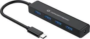 Conceptronic CTC4USB3 4-Port USB 3.0 Hub USB-C Port Conceptronic CTC4USB3 4-Port USB 3.0 Hub USB-C Port