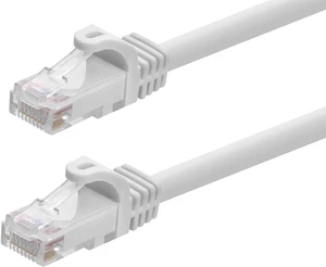 Monoprice Flexboot Cat6 Ethernet Patch Cable - Network Internet Cord - RJ45, Stranded, 550Mhz, UTP, Pure Bare Copper Wire, 24AWG, 1ft, White Monoprice Flexboot Cat6 Ethernet Patch Cable - Network Internet Cord - RJ45, Stranded, 550Mhz, UTP, Pure Bare Copper Wire, 24AWG, 1ft, White