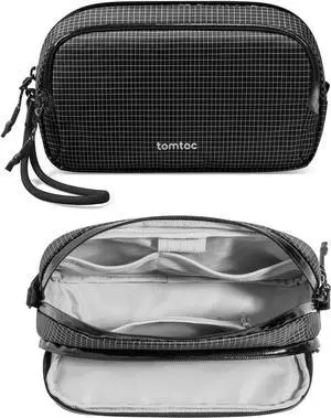 tomtoc Electronic Organizer Travel Case Performance, Water Resistant Dual Compartment Cable Organization Storage Bag for Charger, Cord, Phone, Hard Drive, Power Bank, Accessories Travel Essentials tomtoc Electronic Organizer Travel Case Performance, Water Resistant Dual Compartment Cable Organization Storage Bag for Charger, Cord, Phone, Hard Drive, Power Bank, Accessories Travel Essentials
