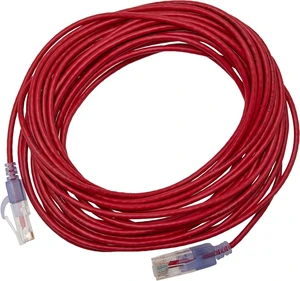 Monoprice Cat6A Ethernet Network Patch Cable - 25 Feet - Red | 10-Pack, 10G - SlimRun Series Monoprice Cat6A Ethernet Network Patch Cable - 25 Feet - Red | 10-Pack, 10G - SlimRun Series