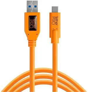 Tether Tools TetherPro USB 3.0 to USB-C Cable | for Fast Transfer and Connection Between Camera and Computer | High Visibility Orange | 15 Feet (4.6 m) Tether Tools TetherPro USB 3.0 to USB-C Cable | for Fast Transfer and Connection Between Camera and Computer | High Visibility Orange | 15 Feet (4.6 m)