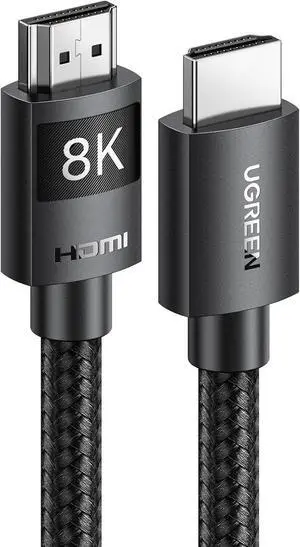 UGREEN 8K HDMI Cable 48Gbps Ultra High Speed HDMI 2.1 Cable 4K 240Hz 8K 60Hz Nylon Braided Support Dynamic HDR eARC Dolby Atmos HDCP Compatible with PS5 PS4 Xbox TV Blu ray Projector, 33FT UGREEN 8K HDMI Cable 48Gbps Ultra High Speed HDMI 2.1 Cable 4K 240Hz 8K 60Hz Nylon Braided Support Dynamic HDR eARC Dolby Atmos HDCP Compatible with PS5 PS4 Xbox TV Blu ray Projector, 33FT