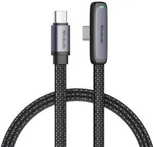 mcdodo 6FT USB C to USB C Cable 90 Degree Right Angle Type-C Charging Cable with LED Indicator Light Compatible with iPhone 17 16 Series, Galaxy S23/S22+Ultra, iPad, MacBook and More mcdodo 6FT USB C to USB C Cable 90 Degree Right Angle Type-C Charging Cable with LED Indicator Light Compatible with iPhone 17 16 Series, Galaxy S23/S22+Ultra, iPad, MacBook and More