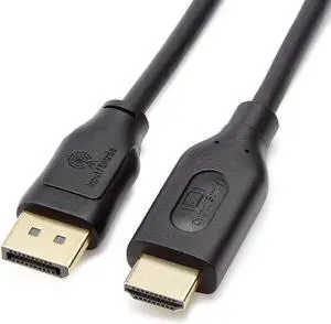 Amazon Basics Uni-Directional DisplayPort to HDMI Display Cable 4K@30Hz - 10 Feet, 5-Pack Amazon Basics Uni-Directional DisplayPort to HDMI Display Cable 4K@30Hz - 10 Feet, 5-Pack
