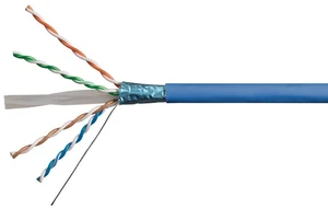 Monoprice Cat6A Ethernet Bulk Cable - 500 Feet - Blue, Solid, 550MHz, F/UTP, CMR, Riser Rated, Pure Bare Copper Wire, 10G, 23AWG, RoHS (UL) (TAA) Monoprice Cat6A Ethernet Bulk Cable - 500 Feet - Blue, Solid, 550MHz, F/UTP, CMR, Riser Rated, Pure Bare Copper Wire, 10G, 23AWG, RoHS (UL) (TAA)