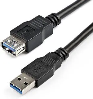 AYA 10Ft (10 Feet) USB 3.0 SuperSpeed Male A to Female A Extension Cable Gold Plated Black Flush Connector AYA 10Ft (10 Feet) USB 3.0 SuperSpeed Male A to Female A Extension Cable Gold Plated Black Flush Connector