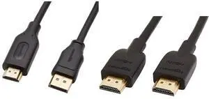 Amazon Basics Uni-Directional DisplayPort to HDMI Display Cable 4K@30Hz (6 Feet, 10-Pack) + High-Speed HDMI Cable (18 Gbps, 4K/60Hz, 6 Feet, Pack of 3), Black Amazon Basics Uni-Directional DisplayPort to HDMI Display Cable 4K@30Hz (6 Feet, 10-Pack) + High-Speed HDMI Cable (18 Gbps, 4K/60Hz, 6 Feet, Pack of 3), Black