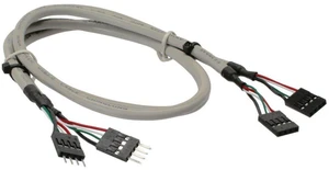 InLine 33440C 2X Pin Plug 4-Pin to Pin Plug USB 2.0 Internal Extension Cable 0.6 m 1 Stck InLine 33440C 2X Pin Plug 4-Pin to Pin Plug USB 2.0 Internal Extension Cable 0.6 m 1 Stck