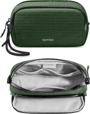 tomtoc Electronic organizer travel bag, waterproof double compartment, technical bag, cable organizer, phone, hard drive, power bank, travel accessories tomtoc Electronic organizer travel bag, waterproof double compartment, technical bag, cable organizer, phone, hard drive, power bank, travel accessories