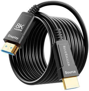 BlueRigger 8K Fiber Optic HDMI Cable 75FT (48Gbps, in-Wall CL3 Rated, 8K 60Hz, 4K 144Hz, HDCP 2.3, HDR10+) Ultra High Speed Long HDMI AOC 2.1 Cable - for Gaming, VR, HDTV, Monitor, PC BlueRigger 8K Fiber Optic HDMI Cable 75FT (48Gbps, in-Wall CL3 Rated, 8K 60Hz, 4K 144Hz, HDCP 2.3, HDR10+) Ultra High Speed Long HDMI AOC 2.1 Cable - for Gaming, VR, HDTV, Monitor, PC