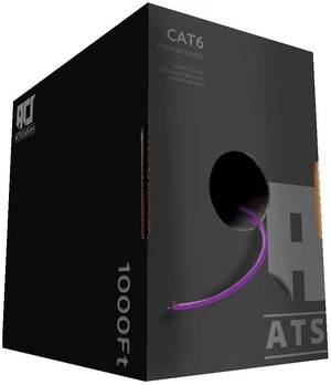 ATS Cables | CAT6 Plenum (CMP) Cable 1000FT | DSX-8000 Certified, Network Analyzer Test Passed | 23AWG 4Pair, Solid 550MHz Ethernet Cable 10Gigabit UTP, Available in 9 Colors (Purple, 1000ft) ATS Cables | CAT6 Plenum (CMP) Cable 1000FT | DSX-8000 Certified, Network Analyzer Test Passed | 23AWG 4Pair, Solid 550MHz Ethernet Cable 10Gigabit UTP, Available in 9 Colors (Purple, 1000ft)