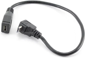 CablesOnline 9in USB Micro-B Male Right Angle (Up Position) to Female Extension Cable (AD-U44) CablesOnline 9in USB Micro-B Male Right Angle (Up Position) to Female Extension Cable (AD-U44)