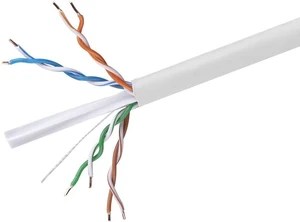 Monoprice Cat6 Ethernet Bulk Cable - Network Internet Cord - Solid, 500Mhz, UTP, CMR, Riser Rated, Pure Bare Copper Wire, 23AWG, 250ft, White Monoprice Cat6 Ethernet Bulk Cable - Network Internet Cord - Solid, 500Mhz, UTP, CMR, Riser Rated, Pure Bare Copper Wire, 23AWG, 250ft, White