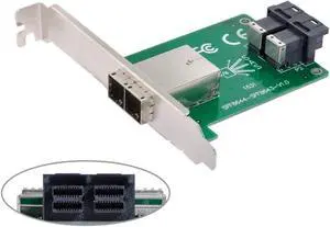 Chenyang Mini SAS 2 SFF-8644 to 2 SFF-8643 HD Data Server Converter Adapter with Bracket Chenyang Mini SAS 2 SFF-8644 to 2 SFF-8643 HD Data Server Converter Adapter with Bracket