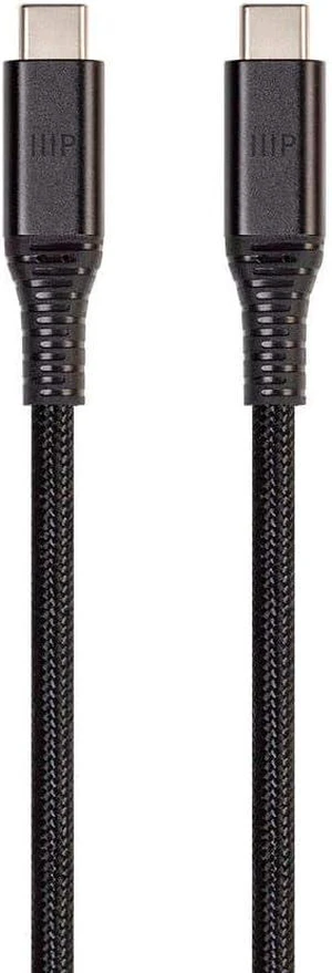 Monoprice Durable USB 3.2 Gen 2 Type-C Data and Power Kevlar Reinforced Nylon-Braid Cable - 1 Meter - Black Monoprice Durable USB 3.2 Gen 2 Type-C Data and Power Kevlar Reinforced Nylon-Braid Cable - 1 Meter - Black