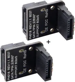 cablecc SATA 7Pin Female to 7pin Male Up 90 Degree Angled Adapter Mainboard Motherboard for Desktops SSD HDD cablecc SATA 7Pin Female to 7pin Male Up 90 Degree Angled Adapter Mainboard Motherboard for Desktops SSD HDD