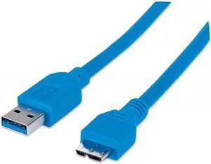 Manhattan 1m A-Male to Micro B-Male SuperSpeed USB Device (325417) Manhattan 1m A-Male to Micro B-Male SuperSpeed USB Device (325417)