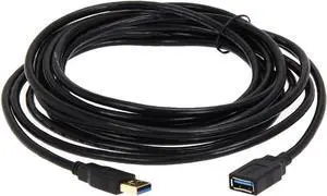 AYA 15Ft (15 Feet) USB 3.0 SuperSpeed Male A to Female A Extension Cable Gold Plated Black AYA 15Ft (15 Feet) USB 3.0 SuperSpeed Male A to Female A Extension Cable Gold Plated Black