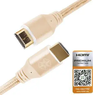 Silverstone HDMI Cable 4k Resolution at 60Hz, with HDMI 2.0b Certification in Gold Color CPH01G-1800 Silverstone HDMI Cable 4k Resolution at 60Hz, with HDMI 2.0b Certification in Gold Color CPH01G-1800