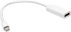 Cmple - Mini Display Port to HDMI Cable - Mini DP Male to HDMI Female Video Adapter 6 Inches, White Cmple - Mini Display Port to HDMI Cable - Mini DP Male to HDMI Female Video Adapter 6 Inches, White