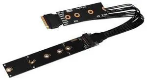 JMT M22EF-S PCIE5.0 X4 SSD Adapter Cable M.2 Mkey Extender 128Gbps Compatible with M.2 NVME 2280 22110 SSD (25CM) JMT M22EF-S PCIE5.0 X4 SSD Adapter Cable M.2 Mkey Extender 128Gbps Compatible with M.2 NVME 2280 22110 SSD (25CM)