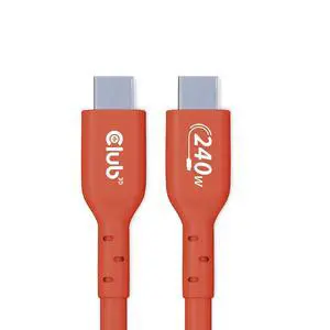 Club 3D CAC-1515 USB2 Type-C Bi-Directional USB-IF Certified Cable 480Mb PD 240W (48V/5A) EPR Male/Male 4 m Club 3D CAC-1515 USB2 Type-C Bi-Directional USB-IF Certified Cable 480Mb PD 240W (48V/5A) EPR Male/Male 4 m