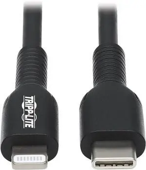 Tripp Lite USB C to Lightning Sync/Charge Cable Black MFI Certified M/M 1M (M102-01M-BK) Tripp Lite USB C to Lightning Sync/Charge Cable Black MFI Certified M/M 1M (M102-01M-BK)