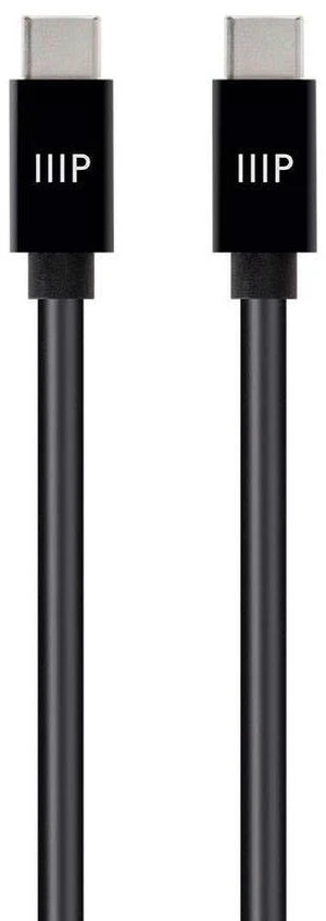 Monoprice Charge and Sync USB 2.0 Type-C to Type-C Cable - 10 Feet - Black, TPE Jacket, Up to 3A/60W, Up to 480 Mbps - Select Series Monoprice Charge and Sync USB 2.0 Type-C to Type-C Cable - 10 Feet - Black, TPE Jacket, Up to 3A/60W, Up to 480 Mbps - Select Series