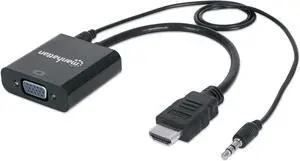 Manhattan HDMI (Male) - VGA (Female) Converter Black 151450 Manhattan HDMI (Male) - VGA (Female) Converter Black 151450