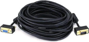 Monoprice 35ft Ultra Slim SVGA Super VGA 30/32AWG M/F Monitor Cable w/ ferrites (Gold Plated Connector) Monoprice 35ft Ultra Slim SVGA Super VGA 30/32AWG M/F Monitor Cable w/ ferrites (Gold Plated Connector)