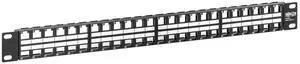 Tripp Lite Blank Unshielded Keystone Patch Panel 48-Port RJ45 - USB, HDMI, RJ45, Cat5e & Cat6 Multimedia Keystone Compatible - 1U Rack Mount, Heavy-Duty Steel, Manufacturer's Warranty (N062-048-KJ) Tripp Lite Blank Unshielded Keystone Patch Panel 48-Port RJ45 - USB, HDMI, RJ45, Cat5e & Cat6 Multimedia Keystone Compatible - 1U Rack Mount, Heavy-Duty Steel, Manufacturer's Warranty (N062-048-KJ)