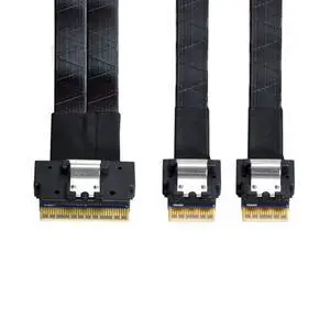 chenyang 1.64 Feet SlimSAS to SlimSAS Cable, SFF-8654 8i 1 to 2 SFF-8654 4i Cable for Servers, Switches, Routers, Hard Drives chenyang 1.64 Feet SlimSAS to SlimSAS Cable, SFF-8654 8i 1 to 2 SFF-8654 4i Cable for Servers, Switches, Routers, Hard Drives