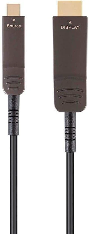 Monoprice USB 3.1 Type-C to HDMI Video Cable - 50 Feet, 4K@60Hz, Fiber Optic, AOC, Transmits Up to 100 Feet, Gold Plated Connectors - SlimRun AV Series Monoprice USB 3.1 Type-C to HDMI Video Cable - 50 Feet, 4K@60Hz, Fiber Optic, AOC, Transmits Up to 100 Feet, Gold Plated Connectors - SlimRun AV Series