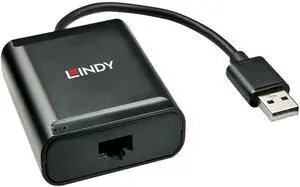 LINDY USB 2.0 Cat.5 Extender, 4 Ports - Black, 60m LINDY USB 2.0 Cat.5 Extender, 4 Ports - Black, 60m